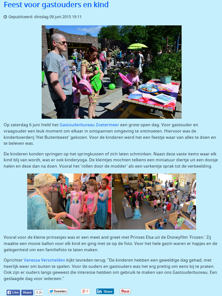 Zoetermeeractief.nl - 9 juni 2015  Onderwerp: Open dag GOB Zoetermeer